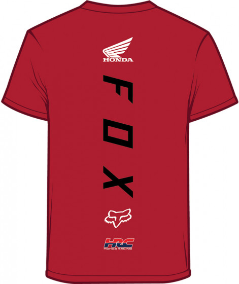 Pánské triko Fox Fox X Honda Ss Tee Flame Red M