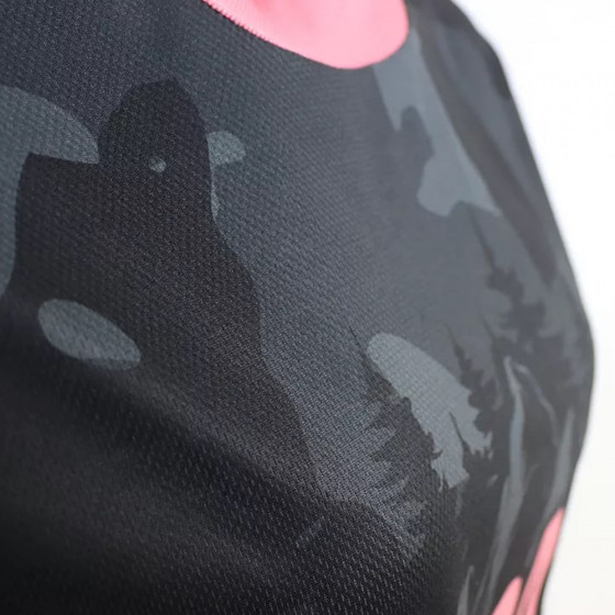 Dámský dres - NABAJK Kubba SS 2024 - Black camo / Old Pink