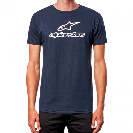 Triko - ALPINESTARS Wordmark Combo Tee 2024 - Navy / White