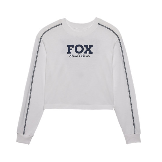 Dámské triko - FOX Speed & Service Ls Crop 2024 - White