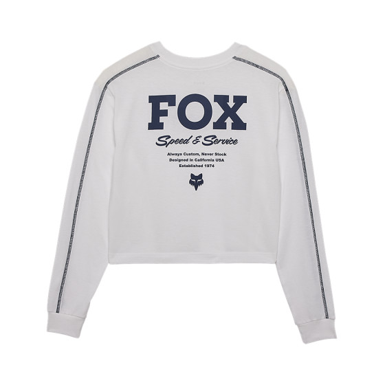 Dámské triko - FOX Speed & Service Ls Crop 2024 - White