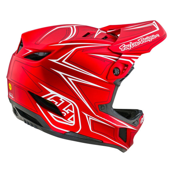 Integrální přilba - TROY LEE DESIGNS D4 Composite MIPS - Pinned Red