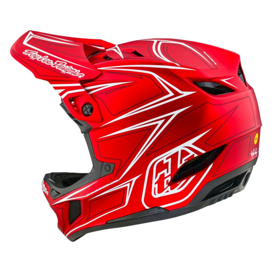 Integrální přilba - TROY LEE DESIGNS D4 Composite MIPS - Pinned Red