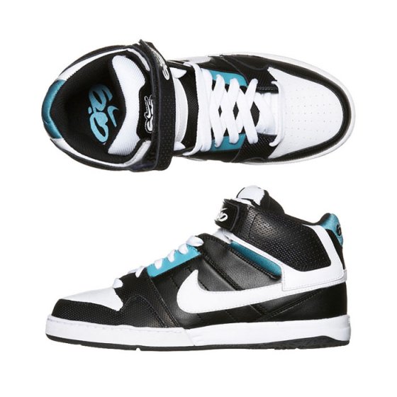 Boty - NIKE 6.0 Zoom Mogan MID 2 - White / Black / Mineral Blue