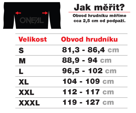 Dres - O'NEAL Hardwear AIR SLAM 2025 - černá / červená