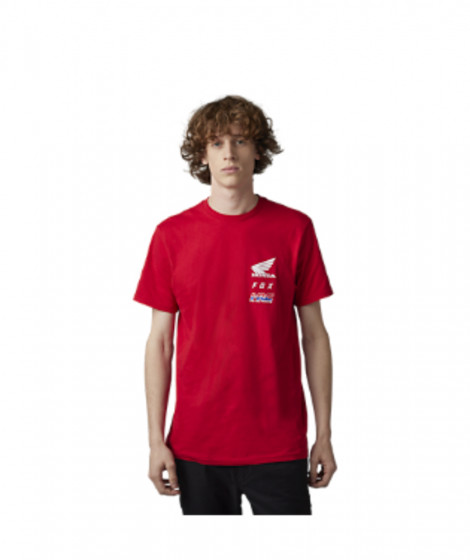 Pánské triko Fox Fox X Honda Ss Tee Flame Red M