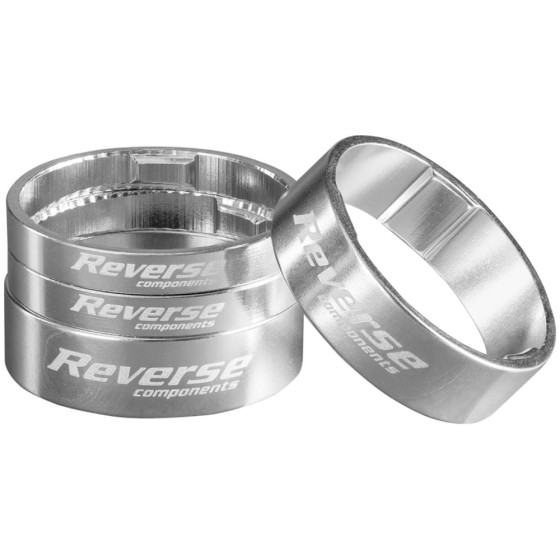 Podložky pod představec - REVERSE Alloy Ultra-Lite 1-1,8" - Silver