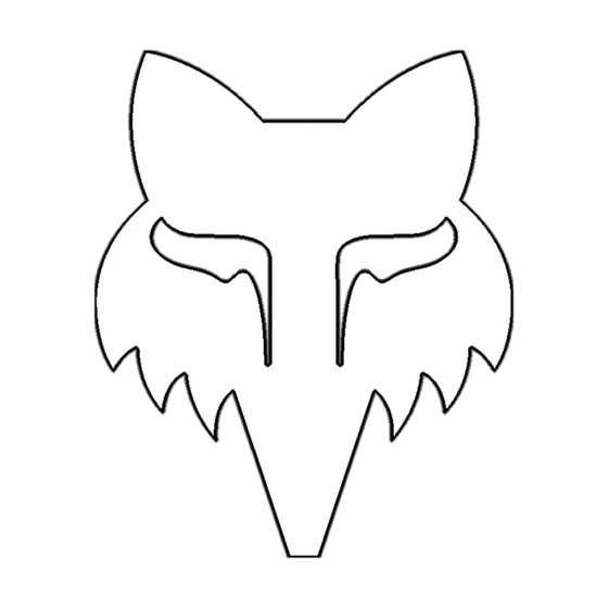 Samolepka - FOX Head 4" Die Cut Vinyl - White