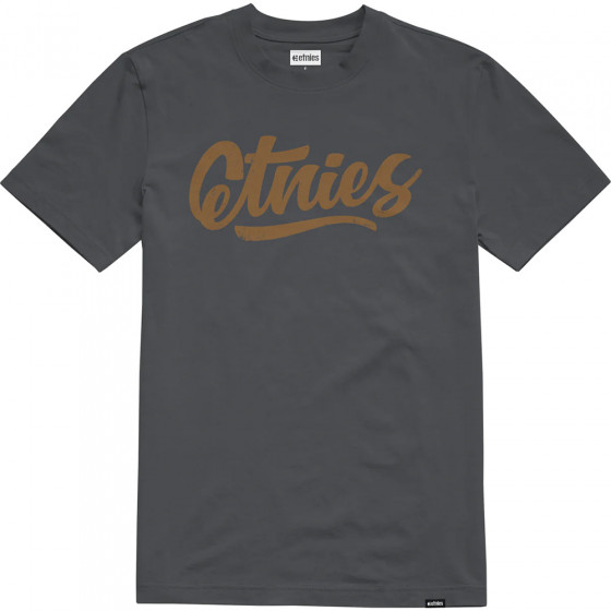 Triko - ETNIES Script Tee - Charcoal