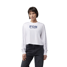 Dámské triko - FOX Speed & Service Ls Crop 2024 - White