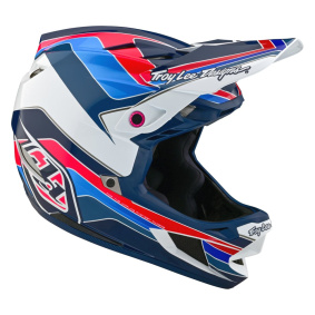 Integrální přilba - TROY LEE DESIGNS D4 Polyacralite MIPS - Block Blue/White