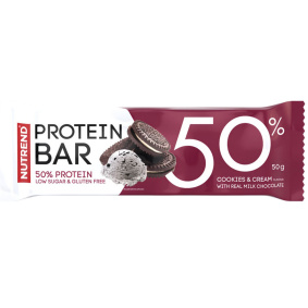 Proteinová tyčinka - NUTREND Protein Bar 50% - Cookie Cream 50g