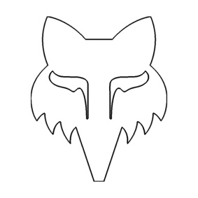 Samolepka - FOX Head 4" Die Cut Vinyl - White